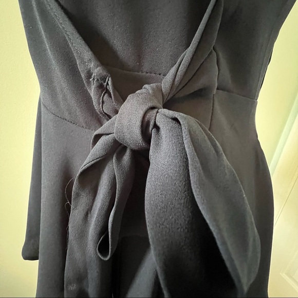 Loft Black Wrap Tie Blouse - Picture 2 of 7